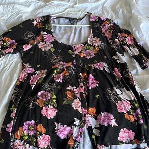 Floral long shirt